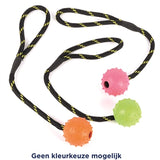 Happy Pet Tough Toys Bal Studded Aan Touw Rubber 22X6X6 Cm