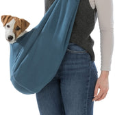 Trixie Draagtas Buikdrager Sling Blauw / Grijs 22X20X60 Cm