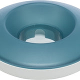 Trixie Slowfeeding Rocking Bowl Kunststof / Tpr Grijs / Blauw 23X23 Cm 500 Ml
