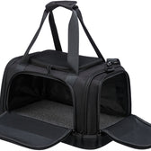Trixie Vliegtuigtas Plane Zwart 44X28X25 Cm