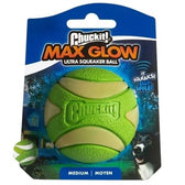 Chuckit Max Glow Ultra Squeekerbal Groen 6 Cm