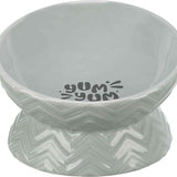 Trixie Verhoogde Voerbak / Waterbak Keramiek Grijs 350 Ml 17 Cm