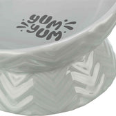Trixie Verhoogde Voerbak / Waterbak Keramiek Grijs 350 Ml 17 Cm