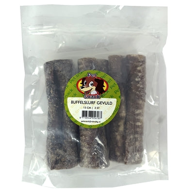 Petsnack Buffelslurf Gevuld 15 Cm 2 St